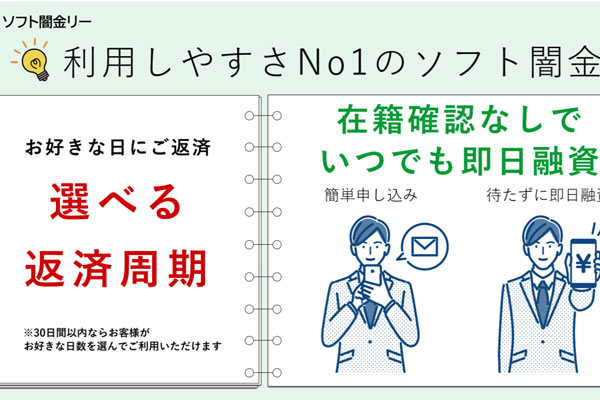 スマホでソフト闇金リーへ申し込む｜即日・在籍確認なし・月1返済対応